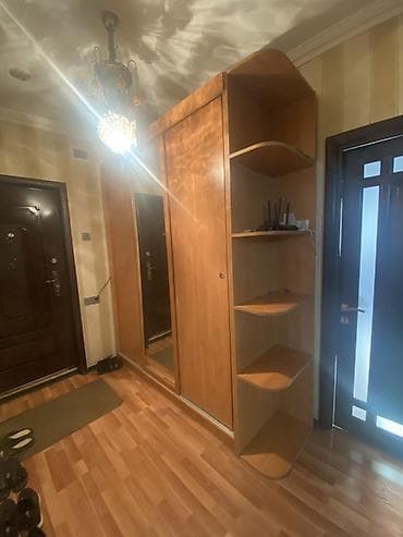 ref: Qarderob dolabı – sürgülü qapılı, güzgülü - Material: ağac laminat — 2