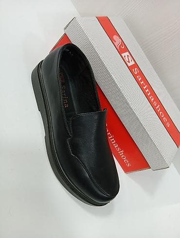 iş forma: SarinaShoes kişi loaferi - Rəng: qara - Model: slip-on (bağsız) — 2