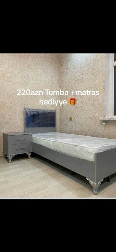 Yeni, Təknəfərlik çarpayı, Bazasız, Matras ilə, Siyirməsiz, Azərbaycan
