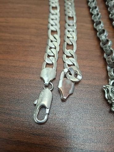 Zərgərlik əşyaları: Boyunbağılar – 2 ədəd qalın sep - Hər ikisi gümüş suyuna — 1