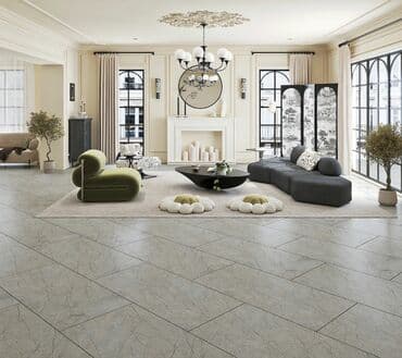 tebii daşlar: Müasir interyerlər üçün iri formatlı döşəmə plitələri - Material — 1