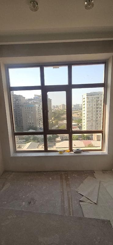 aluminium qapi pencere: Məhsul: Plasdik profil şüşəbənd/qapı–pəncərə sistemi (3 ədəd balkon — 1