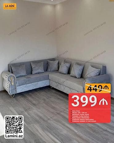 ev saat: Künc divan, Açılan, Bazalı, Parça, Şəhərdaxili pulsuz çatdırılma — 1