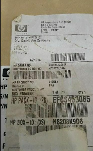 hp 1536: HP Proyektor üçün lampa - Model/Part No: HP L1755A (etiket üzərində — 3