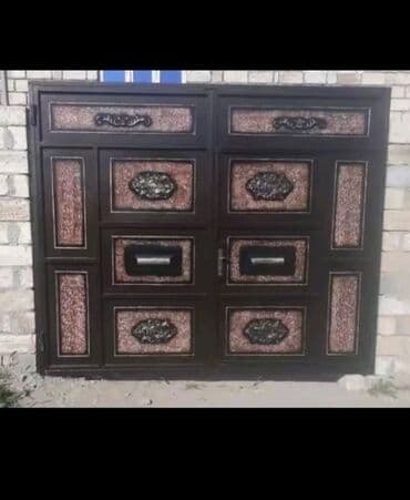 жер тошок: Железо Дворовые ворота, Распашные, 3 м, Механические, С дверью, цвет - Голубой, Нет кредита, Платная установка, Платная доставка — 61