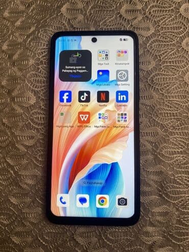 телефон fly od1: Oppo A58 4G, 256 GB, rəng - Göy, Zəmanət, Barmaq izi, Simsiz şarj — 2