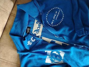 Şortlar: Mavi flis jaket - Material: yumşaq, isti flis parça - Rəng: parlaq — 1