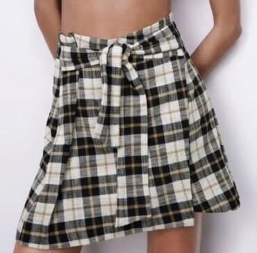 женские юбки шотландки: Мини Юбка, Zara, S — 1