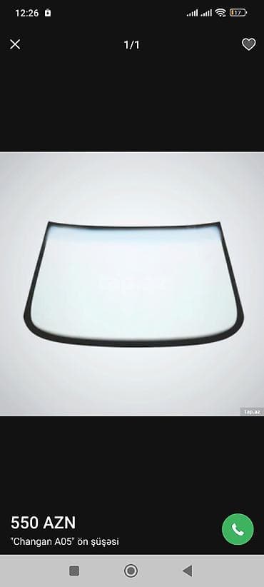 ravon r3 bufer: Changan A05 üçün orijinal ön şüşə - Növ: Ön şüşə (lyaminə – ikiqat — 1