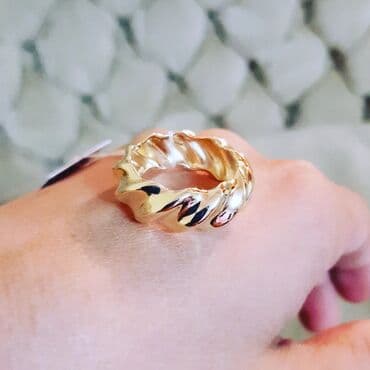 qızıl uzuk modelləri: Alyans, Üzük, Sarı qızıl, 585 Əyar, Qaşsız — 5