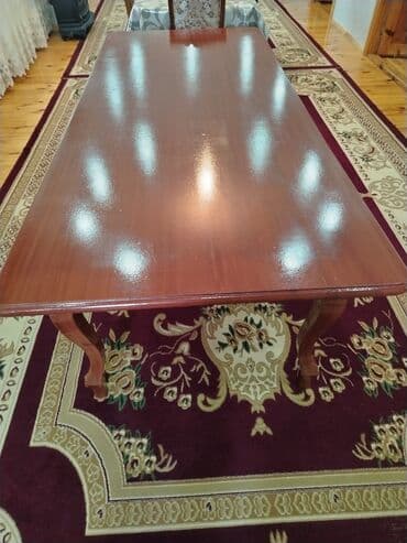 силиконовая форма: Гостиный стол, Б/у, Нераскладной, Дерево, Прямоугольный стол — 1