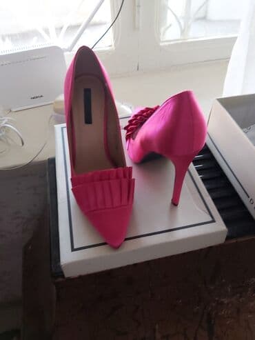 женские бордовые туфли: Туфли, Размер: 39, цвет - Красный, Новый — 1