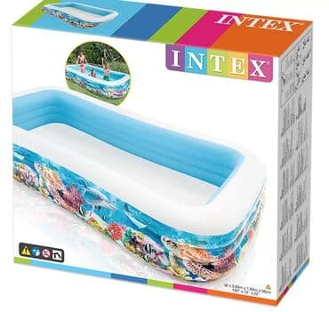 intex 732 x 366 x 132: Intex swim center ai̇lə havuzu 3.05m*1.83m*56sm material növü: pcv su — 3