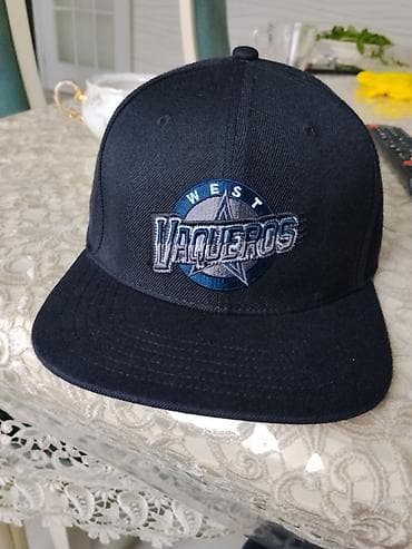 aşbaz geyimi: Qara rəngli “West Vaqueros” loqolu snapback papaq - Klassik düz — 1
