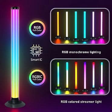 RGBIC LED işıq sütunu – musiqi ilə sinxronlaşan, USB ilə qidalanan — 1