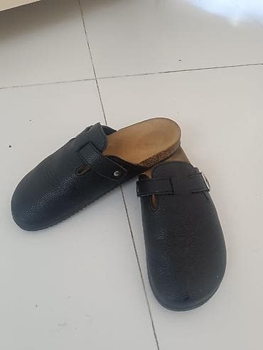 Sabo: Qara rəngli uniseks tapanqa tipli sabot/klok ayaqqabı - Material — 3