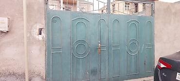 İşlənmiş Dəmir Həyət darvazası, Mexaniki, Qapı ilə, rəng - Yaşıl