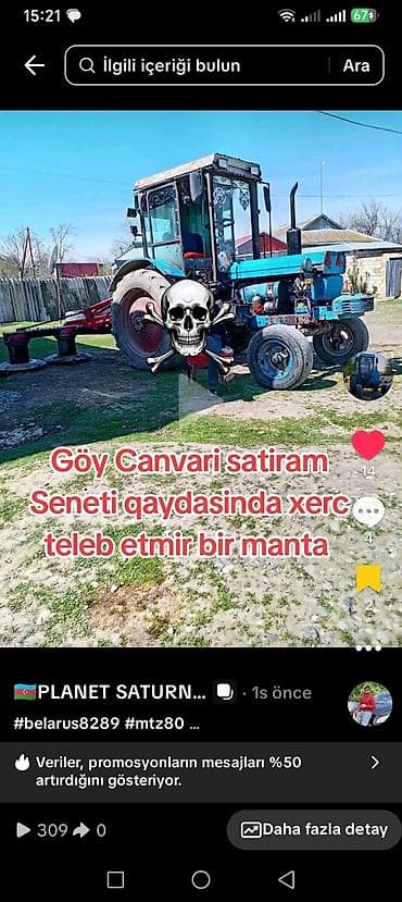 Salam. Tiraktor hec bir xerc teleb etmir 4500 deyrem cuzi endirim