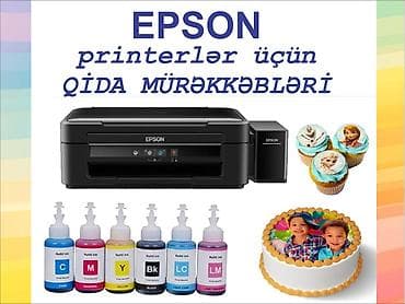 Аудиотехника: Epson printeri üçün yeyinti (qida) mürəkkəbləri satılır! 🔹 Parlaq və — 1