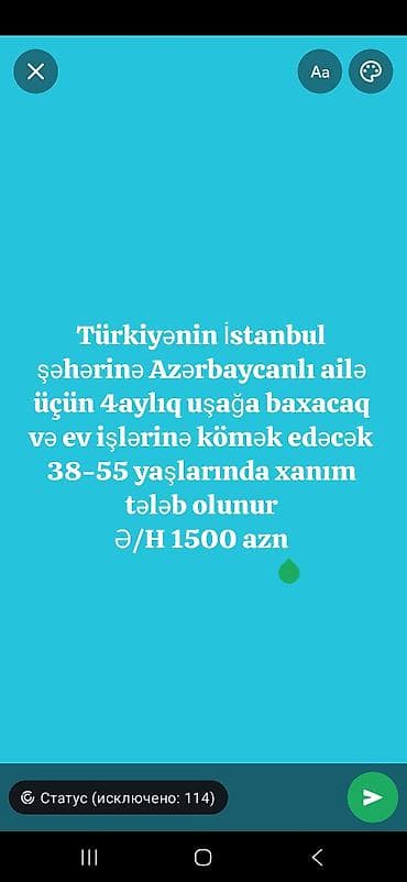 İş elanıdır: İstanbulda yaşayan azərbaycanlı ailə üçün 4 aylıq körpəyə