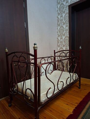 Колыбели: Для девочки и мальчика, Четырехугольная, Колыбель, С матрасом, Без механизма качания — 3