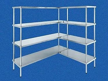 mebel aksesuari: Paslanmayan poladdan L formalı künc rəf sistemi - Material: tam — 1