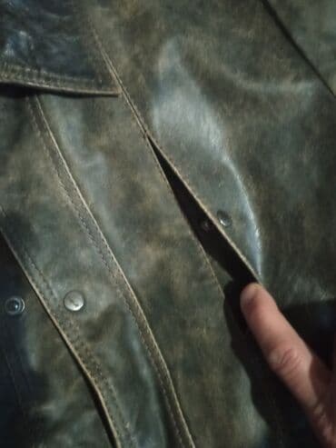 Plaşlar: HUGO BOSS kişi dəri gödəkcə - Material: qalın, təbii dəri — 20