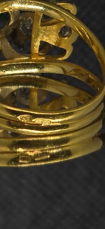 yantar üzük: Üzük, Sarı qızıl, 750 Əyar, Brilyant, 1.01-1.50 Karat — 5