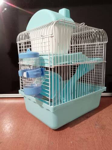 Hamster və cunqarik qəfəsi və aksesuarları - Rəng: qəhvəyi altlıq