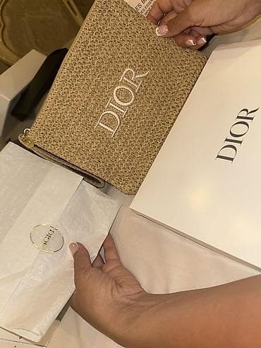 kapron cənlər: Dior beauty toxuma materialdan zərif kosmetik/klatç kisəsi - Brend — 1