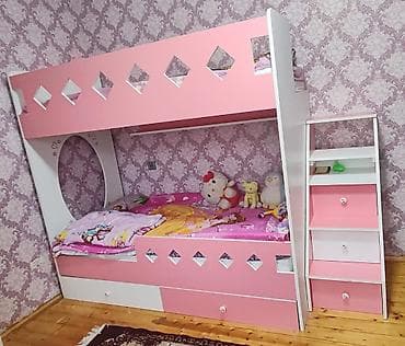 plastic pencere: Oğlan və qız üçün, Çarpayı, Siyirməli, Laminat — 1