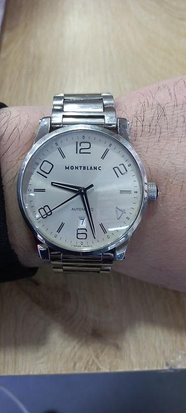 monika berde: İşlənmiş, Qol saatı, Montblanc, rəng - Gümüşü — 2