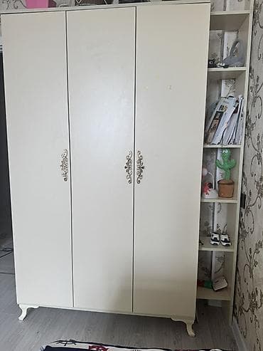 masa ve stullar: 3 qapılı, Bej, Digər material, Açılan, Düz dolab — 3