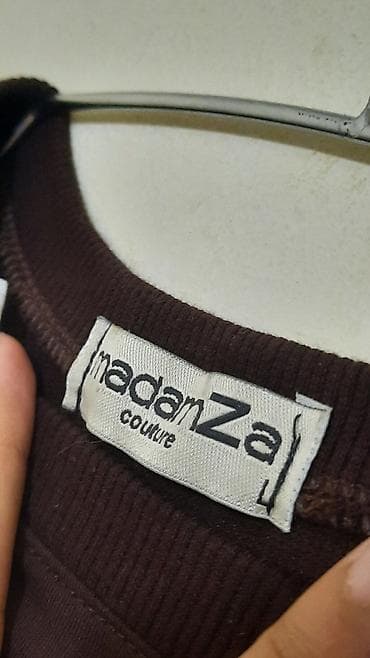 desd paltarlar: 2 hissəli qısaqol dəst – qəhvəyi rəng - Brend: madamZa couture — 4