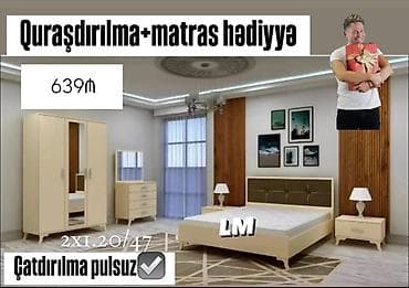 taxt tumba: *Yataq dəsti* *Sifarişlə və yeni* Qiymət : *639₼* Dəstə — 2
