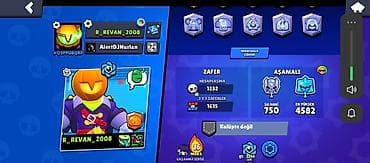 watt pro: Brawl Stars hesabı – R_REVAN_2008 - Kupa yolu: 21,615 - Savaşçılar — 1