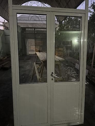 plasdik qapi pencere: Plastik ikiqala giriş qapısı və üst çərçivə - Material: PVC profil - — 1