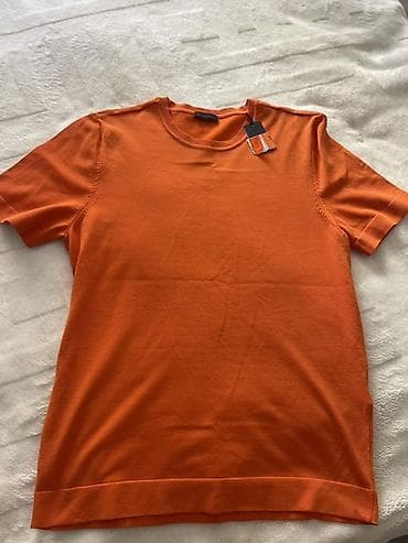 Futbolkalar: NetWork brendi narıncı rəngli qısaqol trikotaj köynək - Model — 1