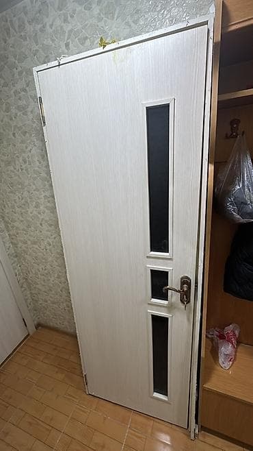 quru xlor satisi: Ağ rəngli otaq qapısı - Material: MDF/laminat örtüklü ağ panel - — 1