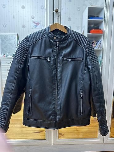 motor 80cc: DeFacto kişi dəri gödəkçə Yeni kimidir 2dəfə geyinlib - Rəng: qara - — 1