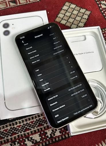 poco telefon: IPhone 11, 128 GB, Ağ, Zəmanət, Simsiz şarj, Face ID — 4