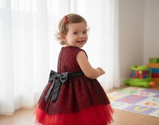 tünd qırmızı rənfli məktəbli forması: Don, Ziyafət, 9 - 12 ay — 1