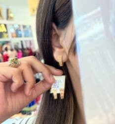 Очки: Серьги, Желтое золото, 585 проба — 3