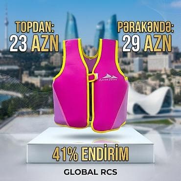 Çimərlik geyimləri: Uşaq Üçün Üzmə Jileti (1-7 Yaş)–Topdan 39₼ yox, 41.025641% ENDİRİM ilə — 3