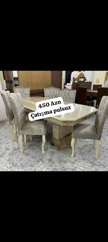 mətbəxt stol stulu: Qonaq otağı üçün, Yeni, 6 stul — 1