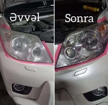 masin gunlukleri: Saralmiş, çirklənmiş, şəffafligi itmiş faralarin və arxa stoplarin — 3