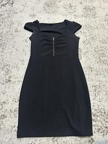 ted baker: Qara klassik dizaynlı qadın paltarı - Rəng: qara - Kəsim: bədənə — 2