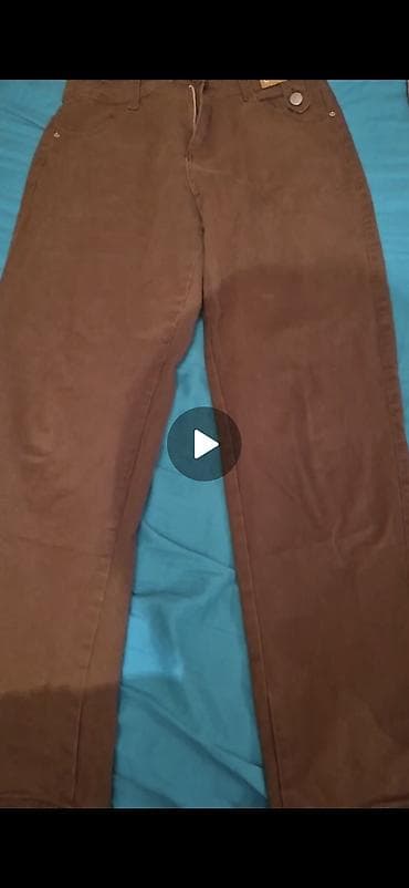 Aksesuarlar: Qəhvəyi rəngli klassik kəsimli salvar 2 defe geyinilib ml olcu — 2