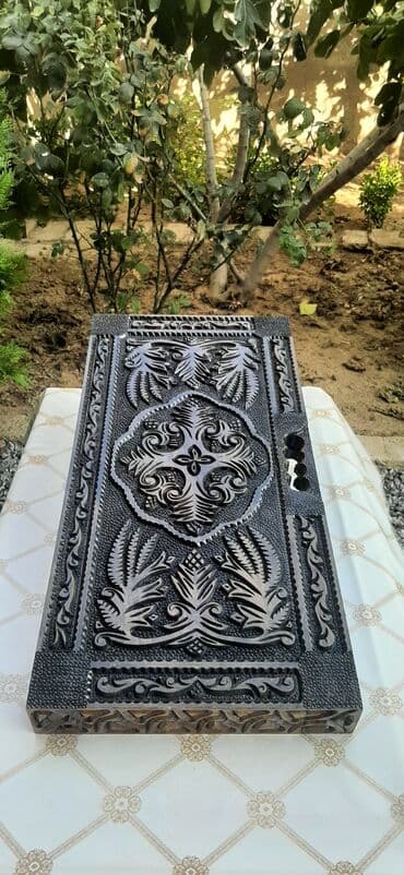 каркасные бассейны в баку: Məhsul: Taxta nərd taxtası (oyma və bəzəkli) - Material: Tam qoz — 1