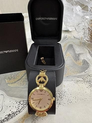 saat desti: İşlənmiş, Qol saatı, Emporio Armani, rəng - Qızılı — 4